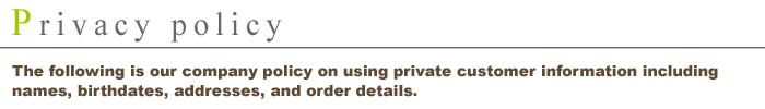 Privacy policy